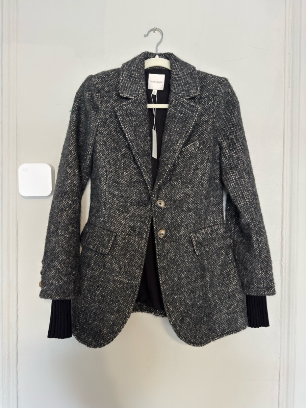Favorite Daughter Charcoal Gray Tweed Blazer